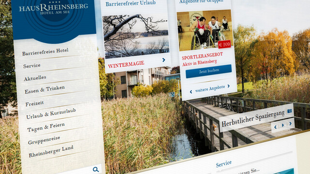 Relaunch der Hotel-Website Haus Rheinsberg - Hotel am See